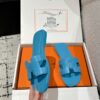 Hermès Oran Sandal – Bleu Cameo