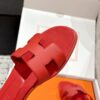 Hermès Oran Sandal – Red Calfskin Leather