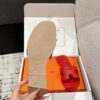 Hermès Oran Sandal – Red Calfskin Leather