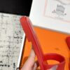 Hermès Oran Sandal – Red Calfskin Leather