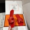 Hermès Oran Sandal – Red Calfskin Leather