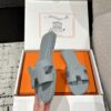 Oran leather sandal Hermès Grey  Leather