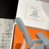 Oran leather sandal Hermès Grey  Leather