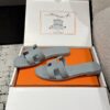 Oran leather sandal Hermès Grey  Leather