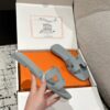 Oran leather sandal Hermès Grey  Leather