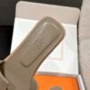 Hermès Oran H Sandals – Etoupe Epsom Leather