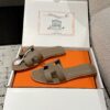 Hermès Oran H Sandals – Etoupe Epsom Leather