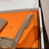 Hermès Oran H Sandals – Etoupe Epsom Leather