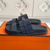 Hermes Men's Hermès Jackson Sandal H242949ZHI2395 Color Navy Size