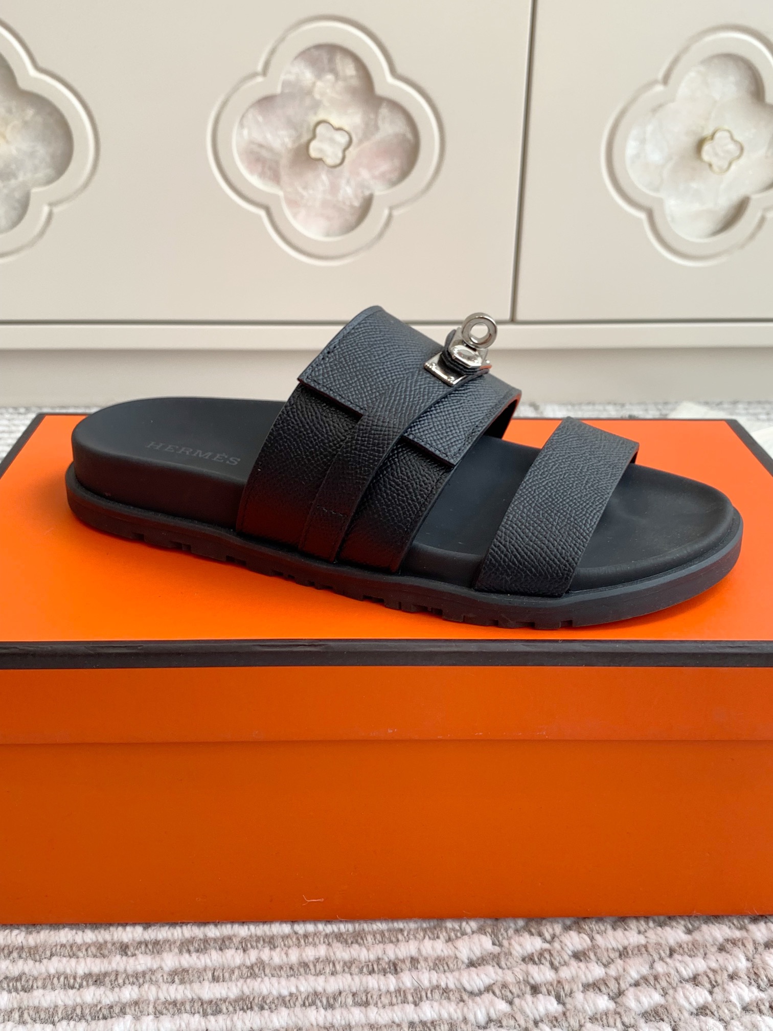 Hermes Men's Hermès Jackson SandalColor black