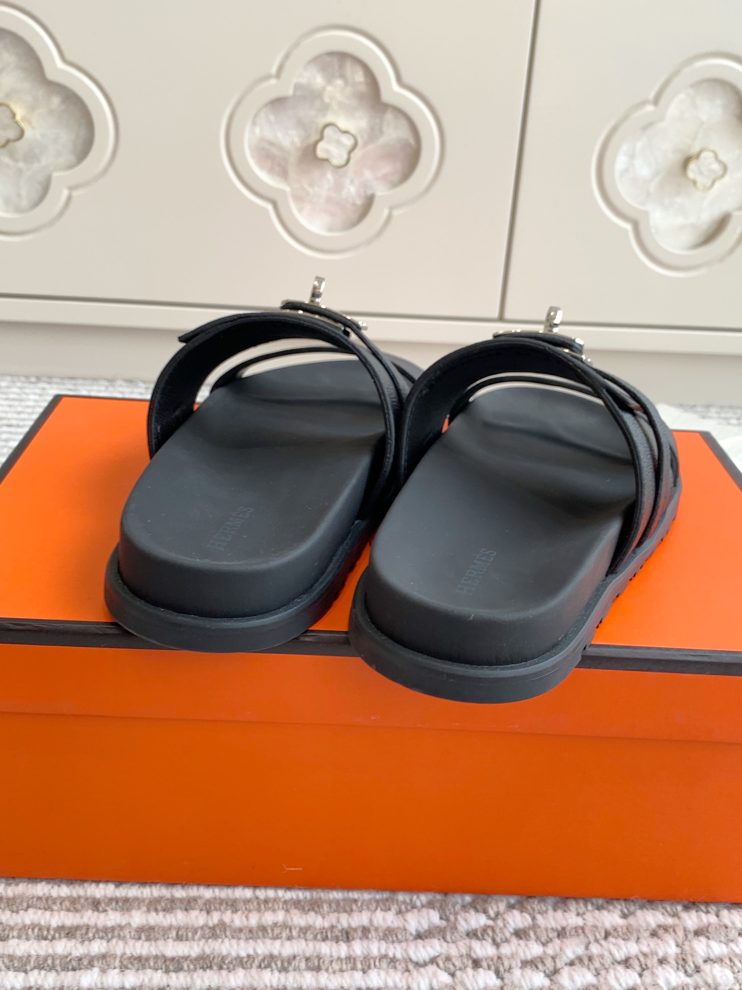 Hermes Men's Hermès Jackson SandalColor black