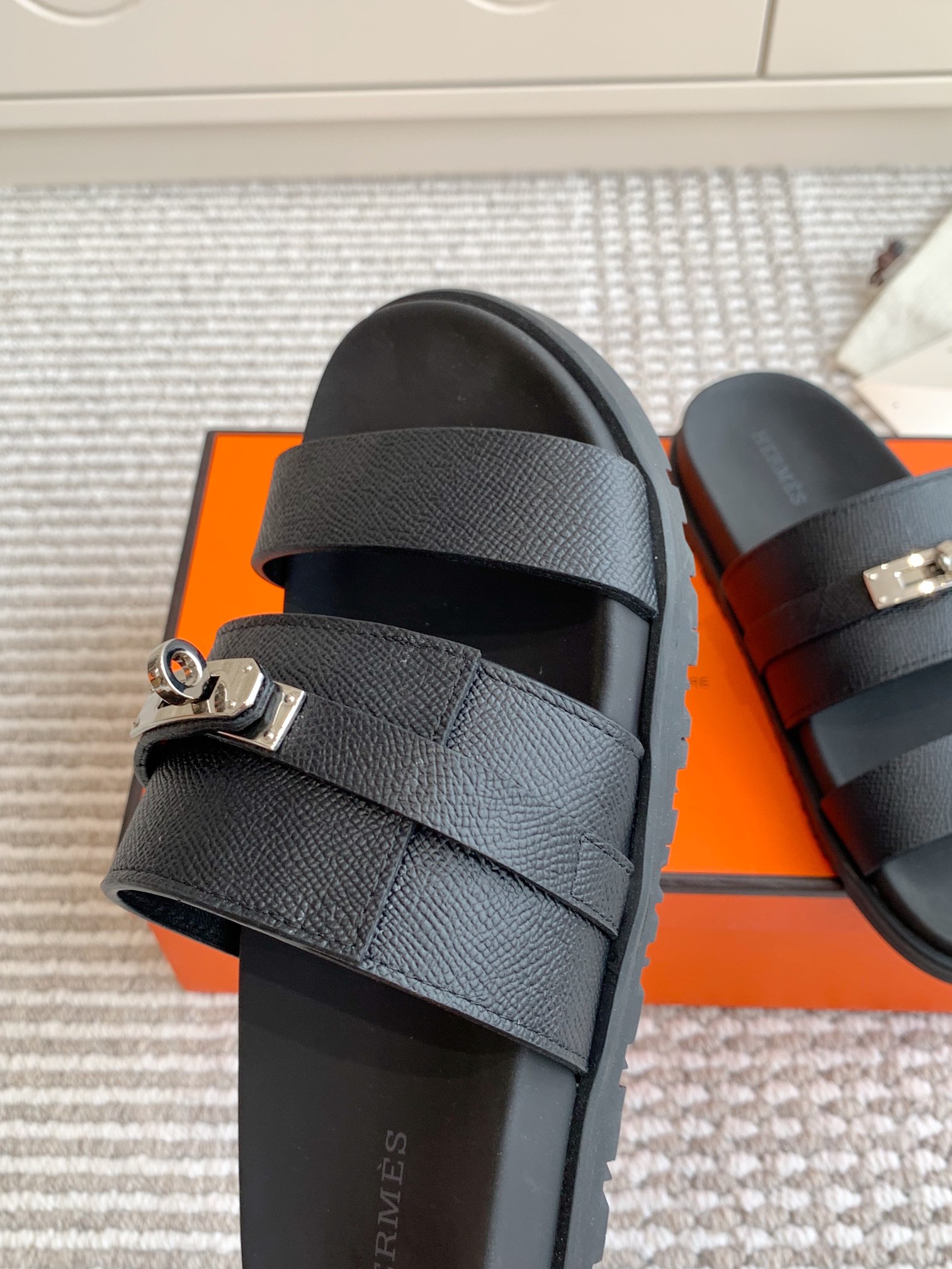 Hermes Men's Hermès Jackson SandalColor black