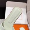 NEW HERMÈS white Brume Epsom Oran Sandals