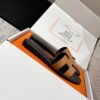 Hermès Oran Sandal Naturel Black Brown