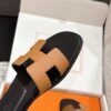 Hermès Oran Sandal Naturel Black Brown