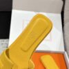 NEW HERMÈS Jaune Topaze Epsom Calfskin Oran Sandals