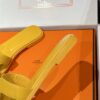 NEW HERMÈS Jaune Topaze Epsom Calfskin Oran Sandals