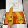 NEW HERMÈS Jaune Topaze Epsom Calfskin Oran Sandals