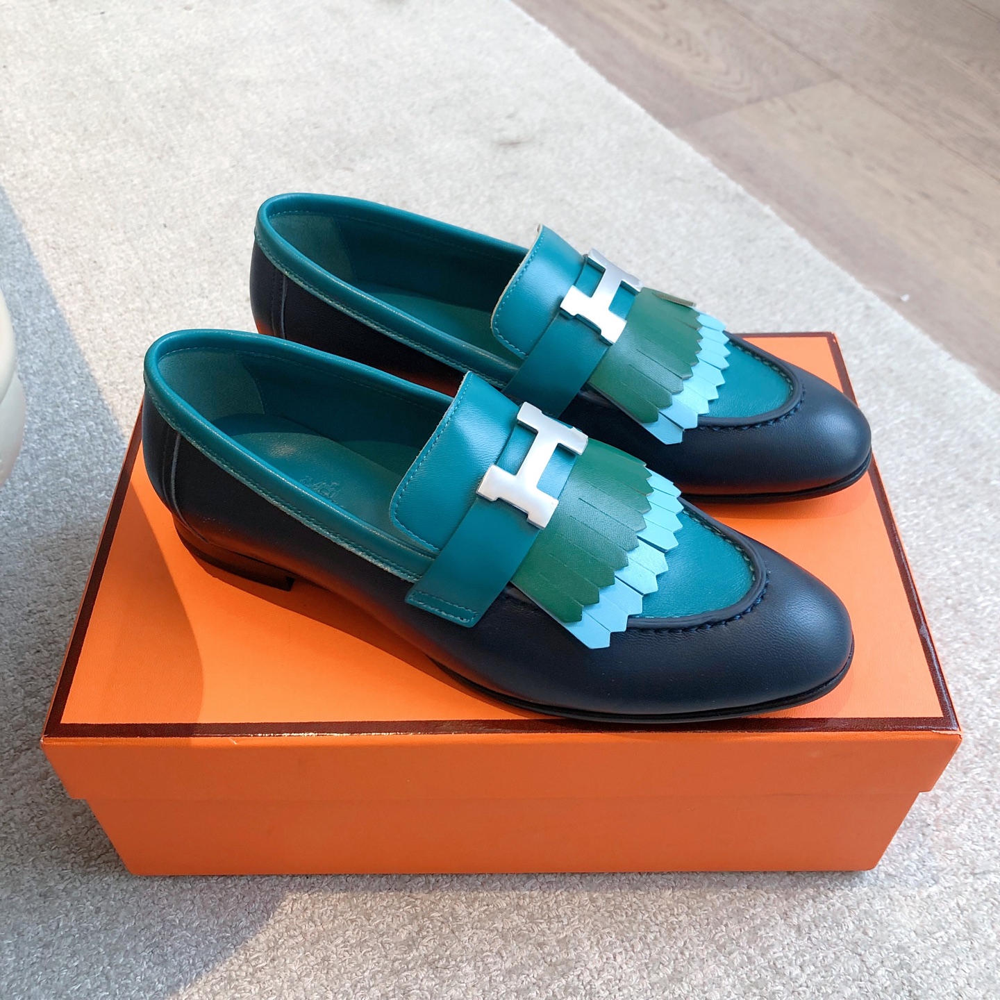 Hermes Royal Loafer ‘Multicolore Marine’ Women’s Shoes