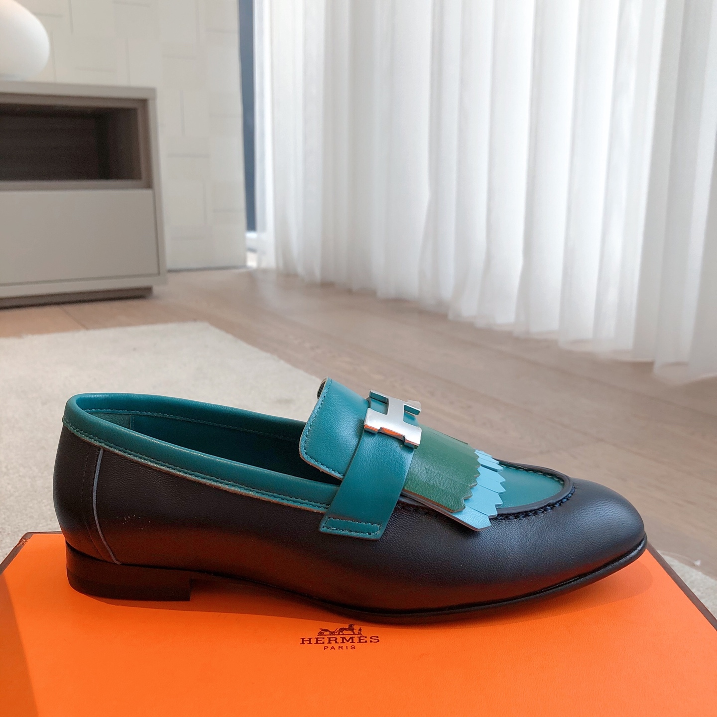 Hermes Royal Loafer 'Multicolore Marine' Women's Shoes