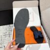 HERMES Denim Canvas Oran Sandals  Bleu Brut 166183