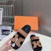 Hermès Chypre Techno Sandals Naturel Studded Calfskin Palladium Hardware
