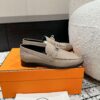 NIB HERMES Mocassin Veau Epsom Destin Loafer Size
