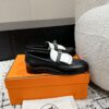 Hermès Destin Women’s Loafers Black & White Size