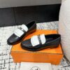 Hermès Destin Women’s Loafers Black & White Size
