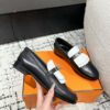 Hermès Destin Women’s Loafers Black & White Size