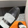 Hermès Destin Women’s Loafers Black & White Size