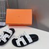 Hermes Chypre Sandal white Studded Stud Punk Rock H Logo Strap