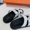Hermes Chypre Sandal white Studded Stud Punk Rock H Logo Strap