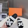 Hermes Chypre Sandal white Studded Stud Punk Rock H Logo Strap