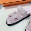 Hermes sandals Chypre Rose Porcelain Suede Size