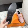 Hermes  Suede Goatskin Womens Destin Loafers  Rose Aube