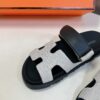 Hermès Hermès Chypre Sandal Men's Sandals Gray Black Size