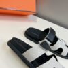 Hermès Hermès Chypre Sandal Men's Sandals Gray Black Size