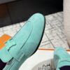 Hermès Hermes Paris loafers Vert Embrun Light blue Turquoise