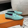 Hermès Hermes Paris loafers Vert Embrun Light blue Turquoise
