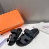 HERMÈS Black Calfskin Women’s Chypre Sandals