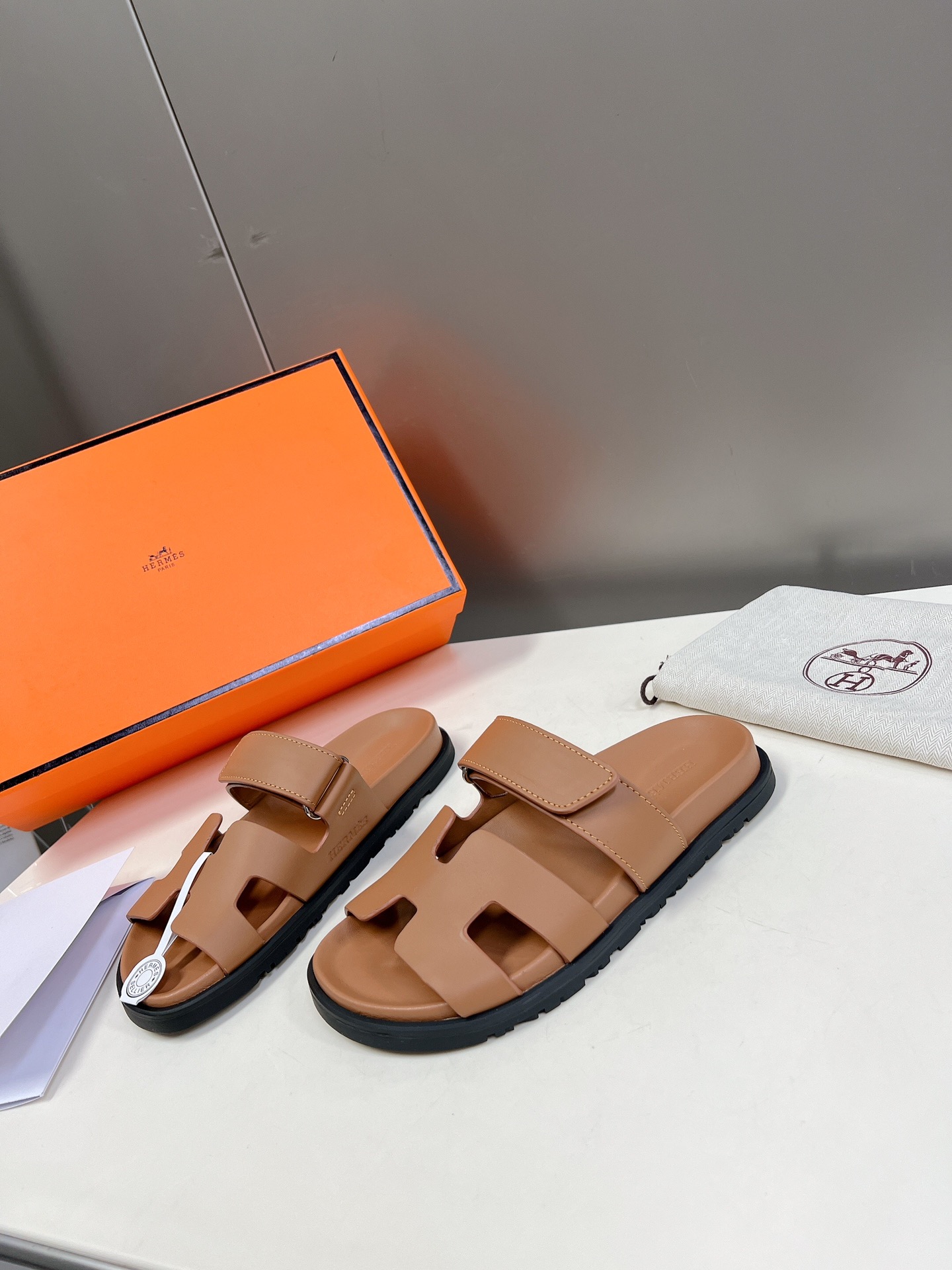 NEW in Box HERMÈS Naturel Calfskin Women's CHYPRE Sandals** CHOOSE YOUR SIZE