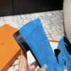 Hermes Hermes Blue Suede Paris Loafers Size