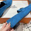 Hermes Hermes Blue Suede Paris Loafers Size