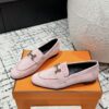 Hermes  Suede Goatskin Paris Loafers  Rose Porcelaine Sold Out