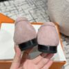 Hermes  Suede Goatskin Paris Loafers  Rose Porcelaine Sold Out