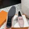 Hermes  Suede Goatskin Paris Loafers  Rose Porcelaine Sold Out