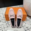 Hermes  Suede Goatskin Paris Loafers  Rose Porcelaine Sold Out