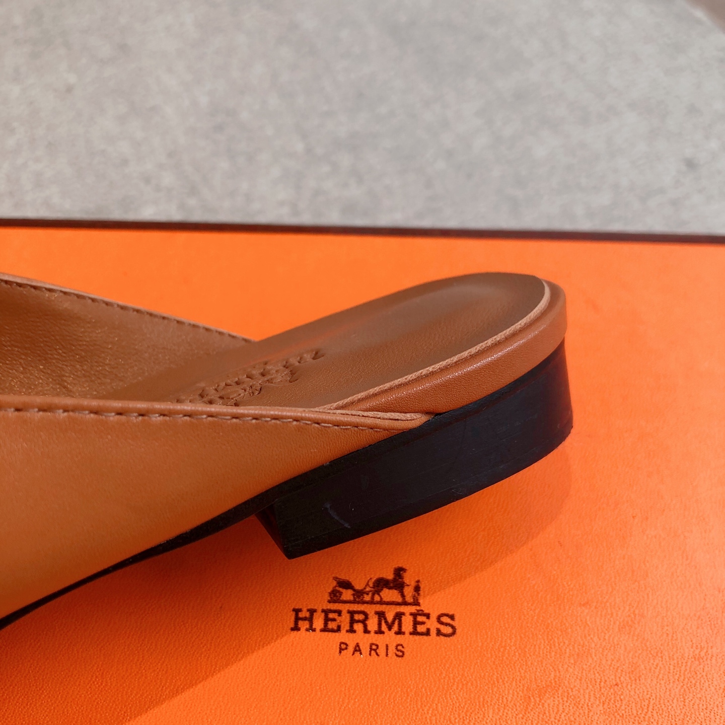 HERMES 0319 Hermes Calfskin Oz Mules Palissandre Sold Out