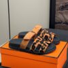 HERMES Chypre Sandals Slides Leopard Animal Print, size 39